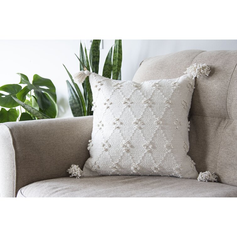 Tassels Cotton Throw Pillow